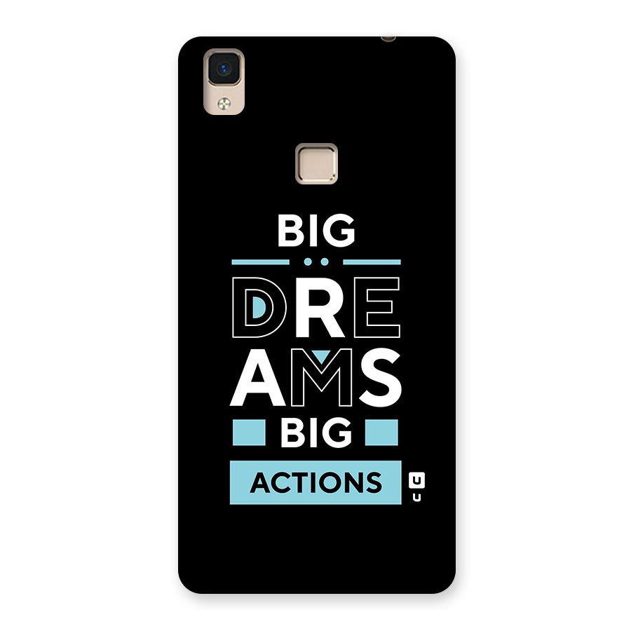 Big Dreams Big Actions Back Case for V3 Max