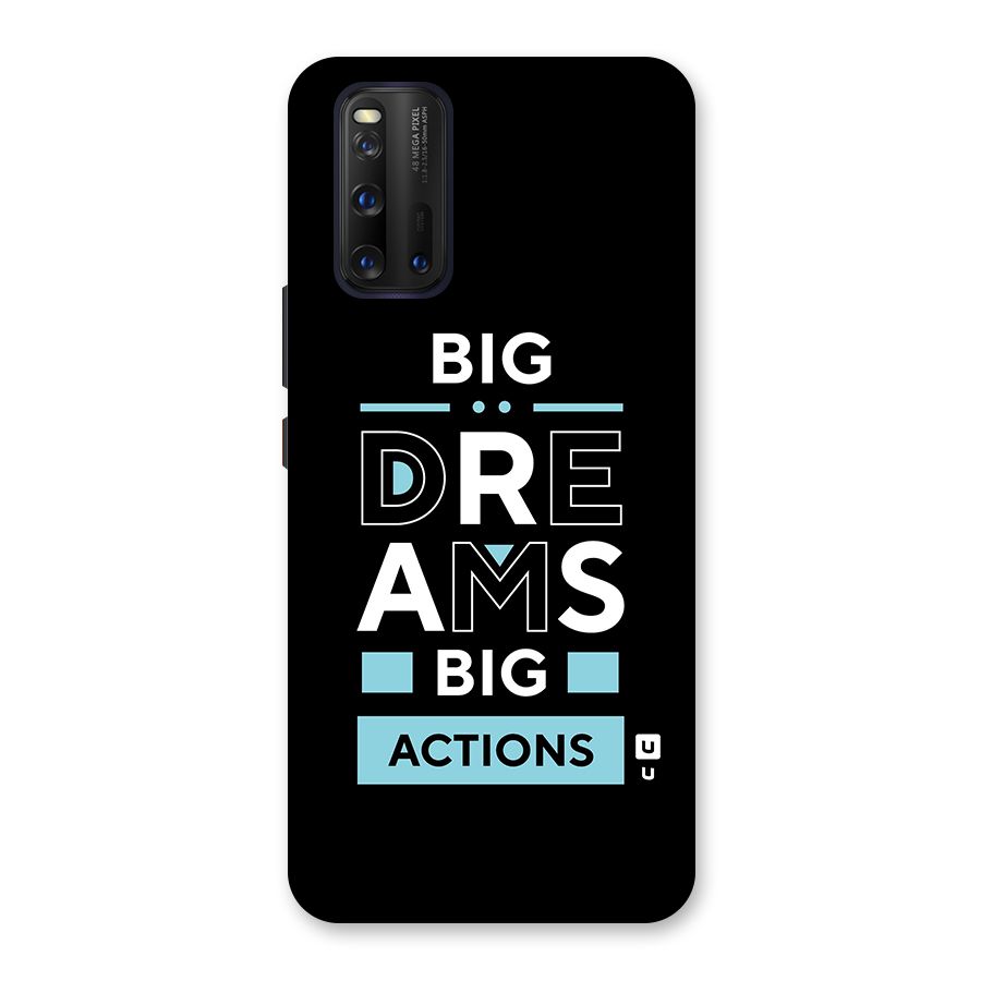 Big Dreams Big Actions Glass Back Case for Vivo iQOO 3