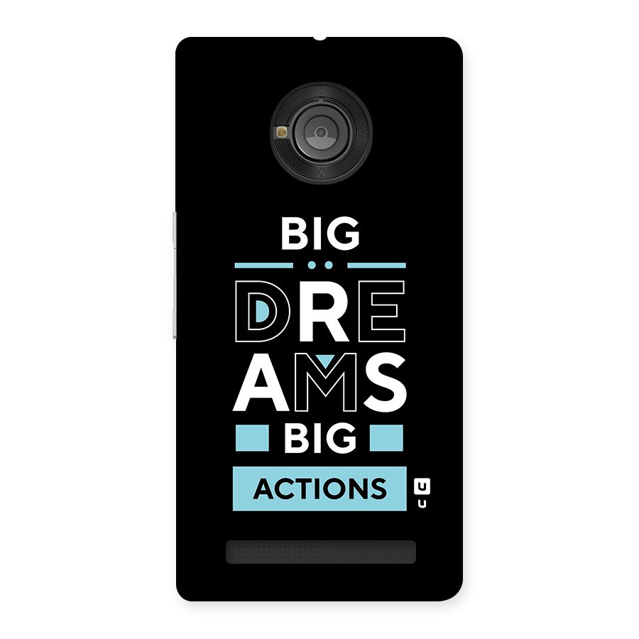 Big Dreams Big Actions Back Case for Yu Yunique