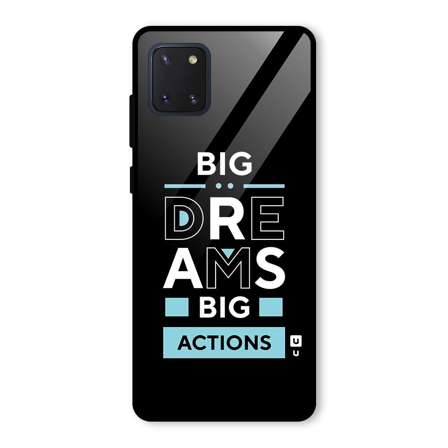 Big Dreams Big Actions Glass Back Case for Galaxy Note 10 Lite