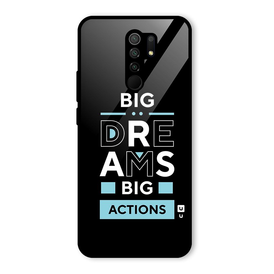 Big Dreams Big Actions Glass Back Case for Poco M2