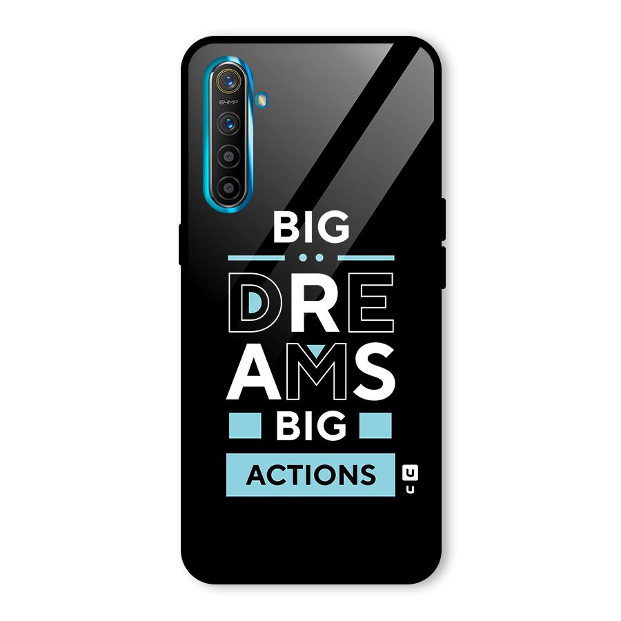 Big Dreams Big Actions Glass Back Case for Realme X2