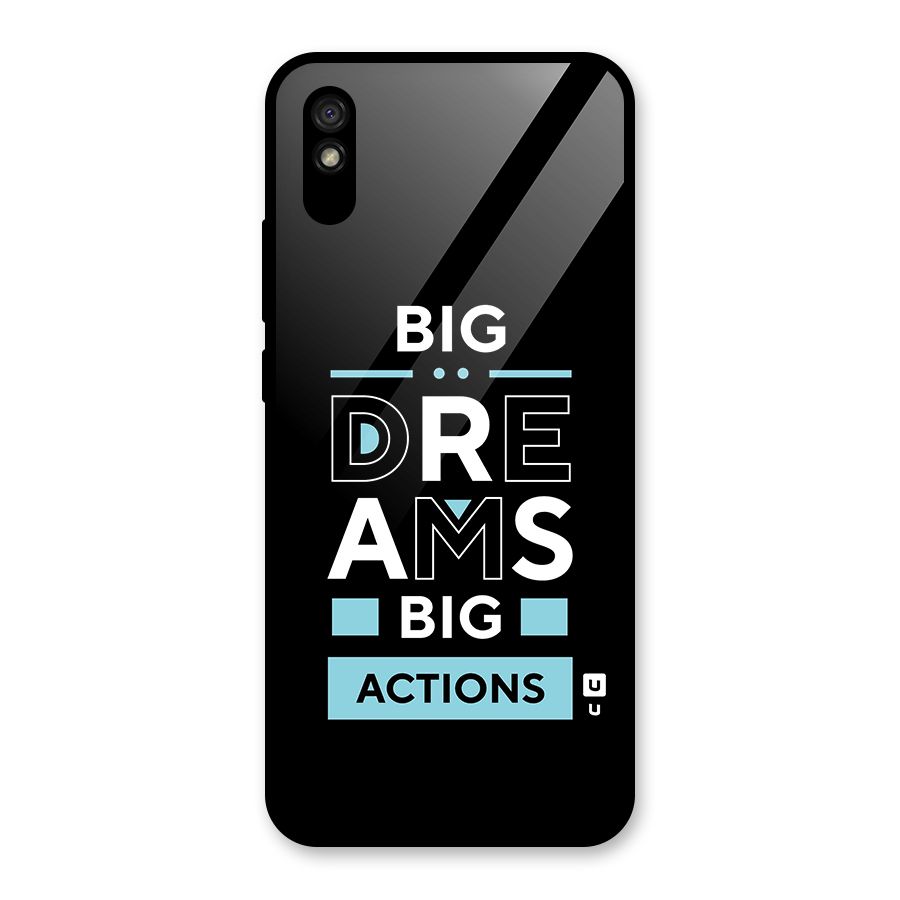 Big Dreams Big Actions Glass Back Case for Redmi 9i