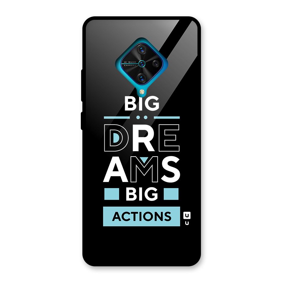 Big Dreams Big Actions Glass Back Case for Vivo S1 Pro