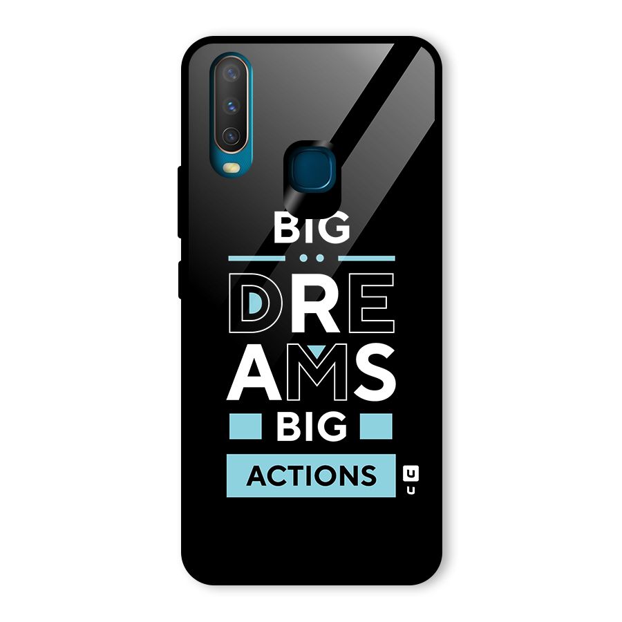 Big Dreams Big Actions Glass Back Case for Vivo U10