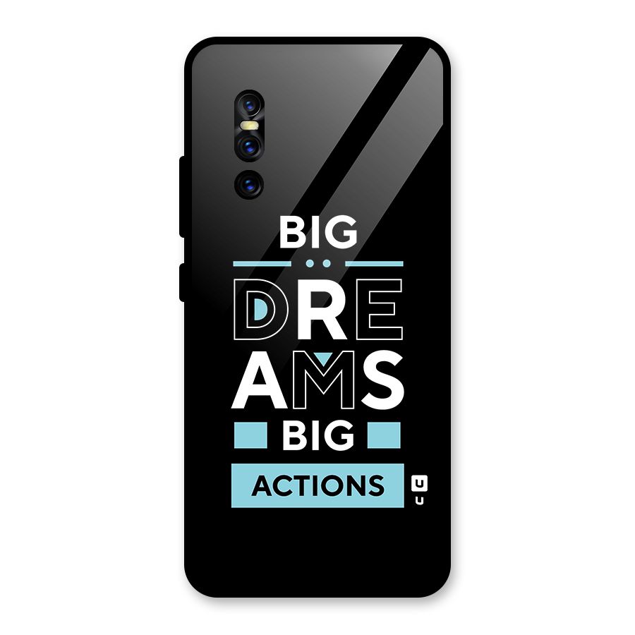 Big Dreams Big Actions Glass Back Case for Vivo V15 Pro