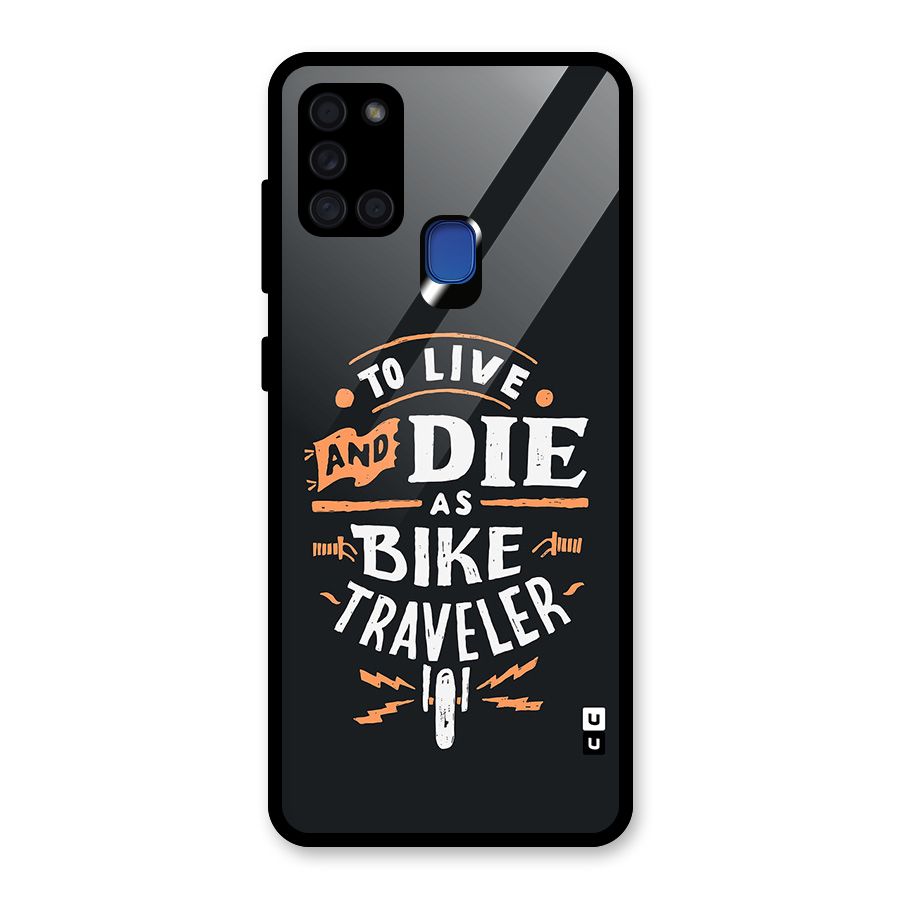 Bike Traveler Glass Back Case for Galaxy A21s