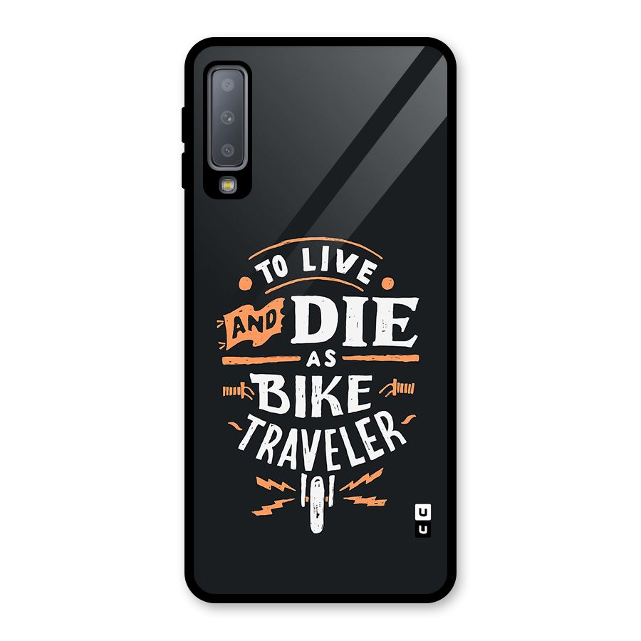 Bike Traveler Glass Back Case for Galaxy A7 (2018)