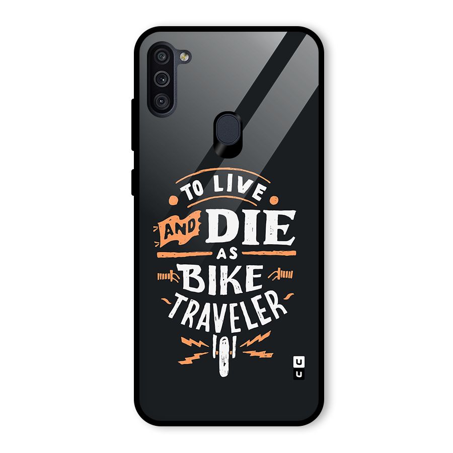 Bike Traveler Glass Back Case for Galaxy M11