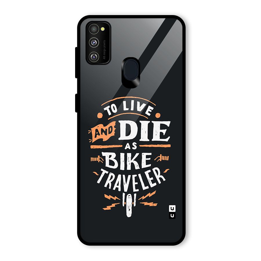 Bike Traveler Glass Back Case for Galaxy M30s