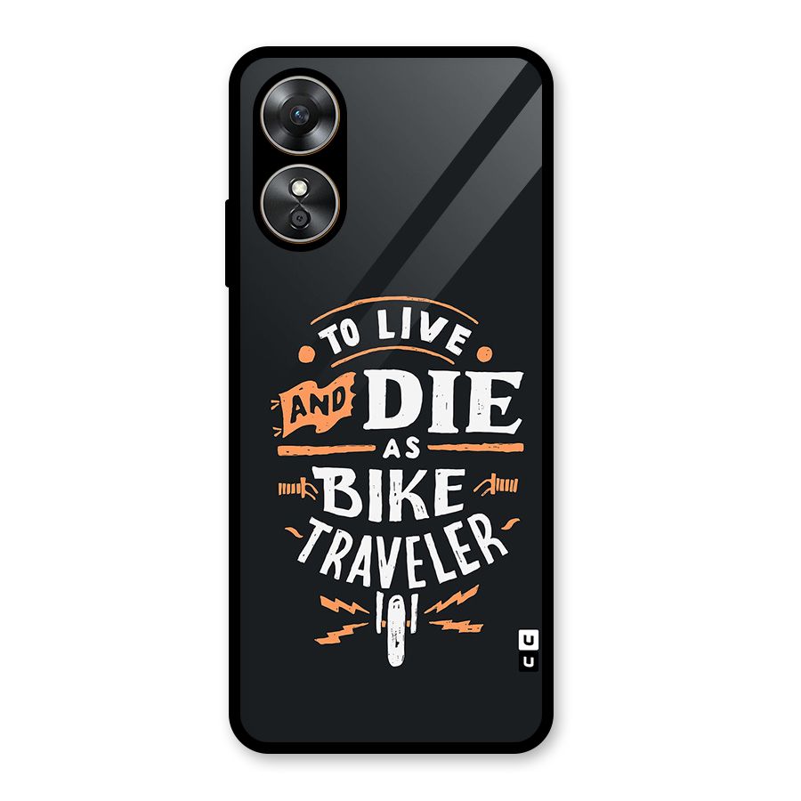 Bike Traveler Glass Back Case for Oppo A17