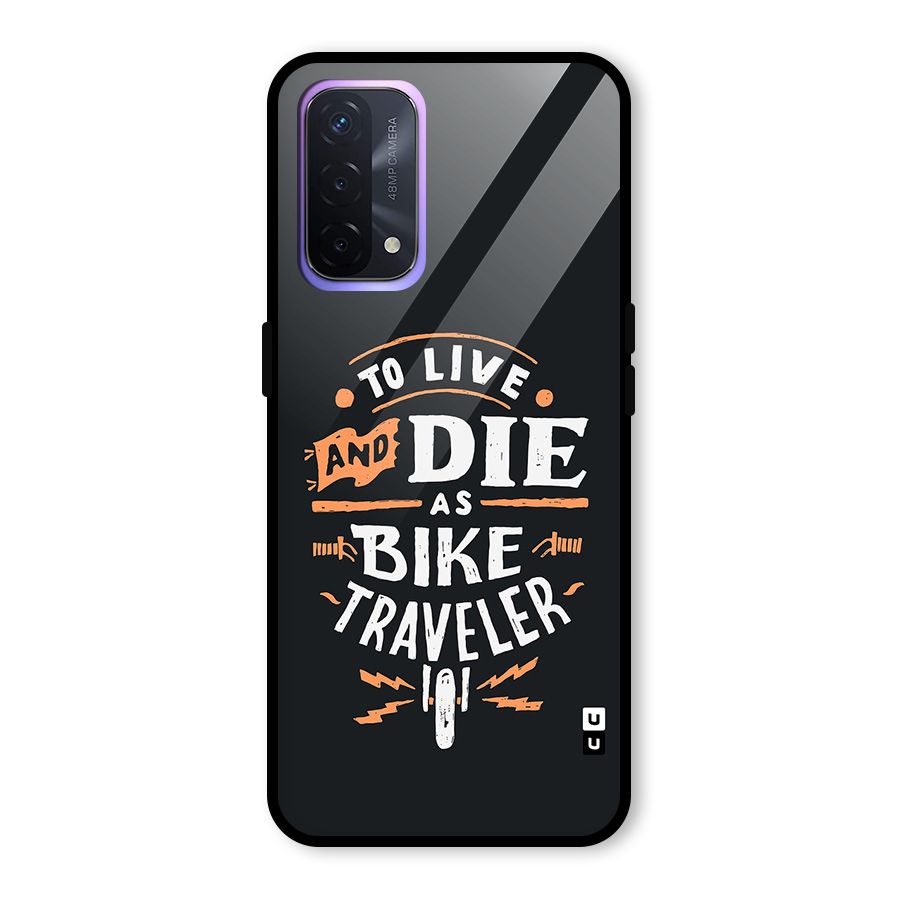 Bike Traveler Glass Back Case for Oppo A74 5G