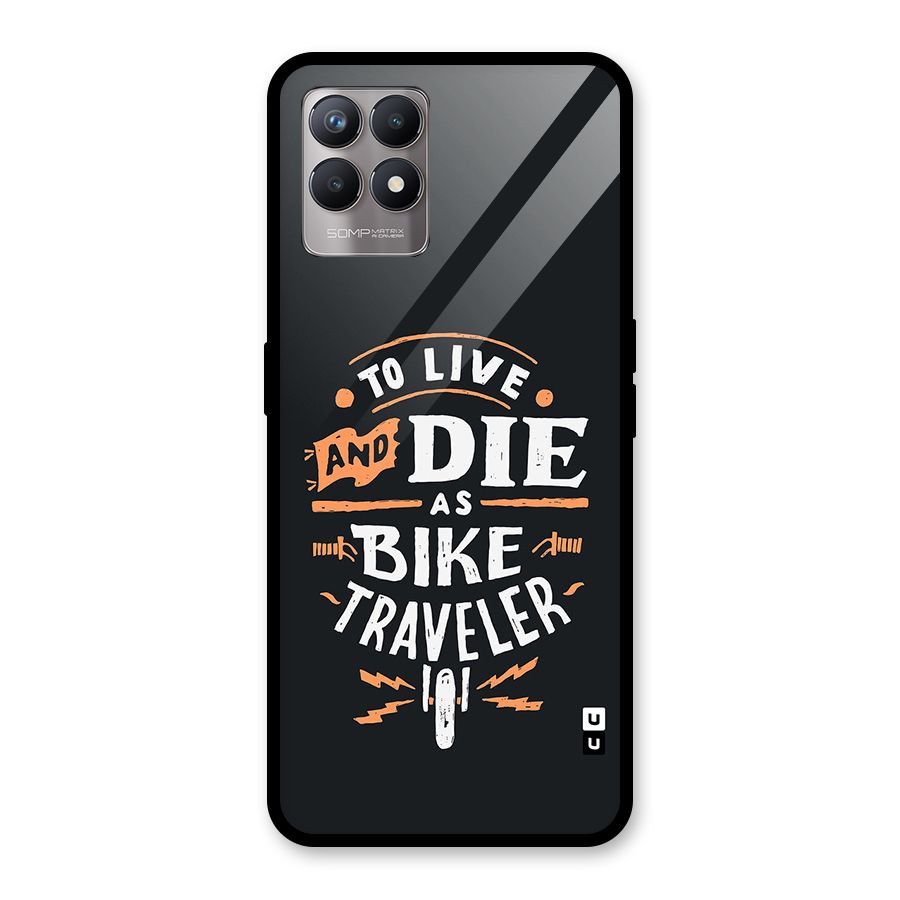Bike Traveler Glass Back Case for Realme 8i