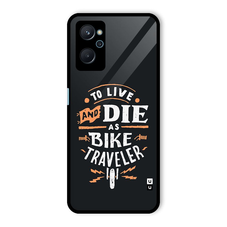 Bike Traveler Glass Back Case for Realme 9i