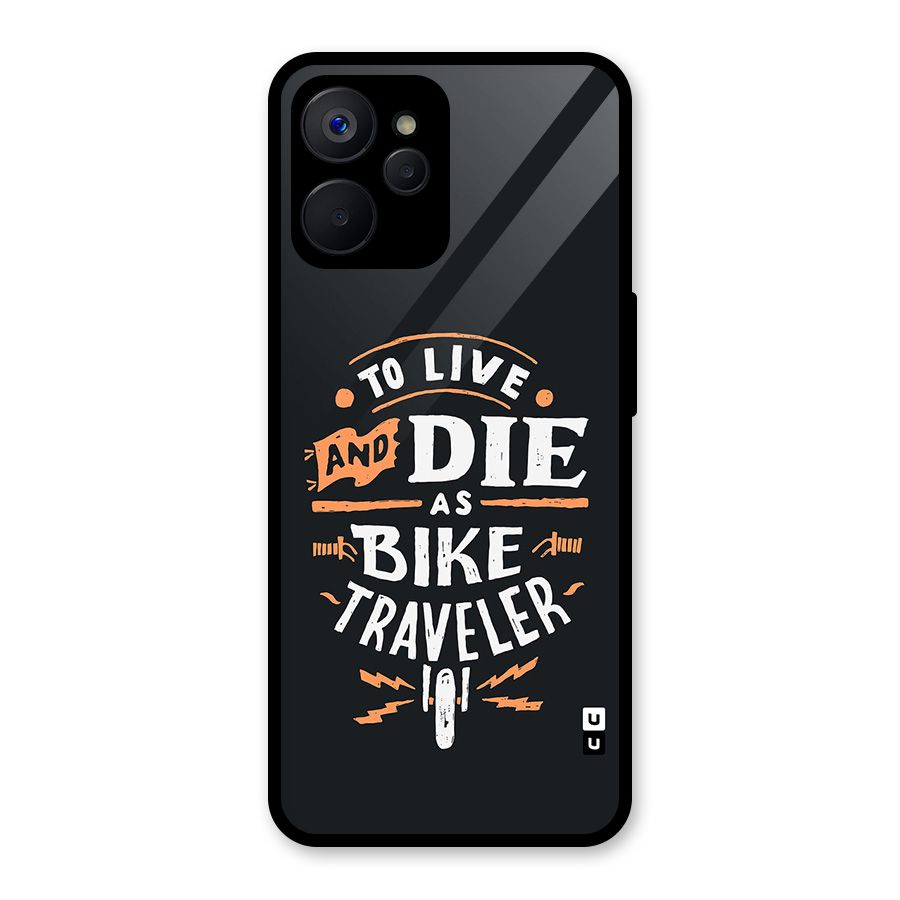 Bike Traveler Glass Back Case for Realme 9i 5G