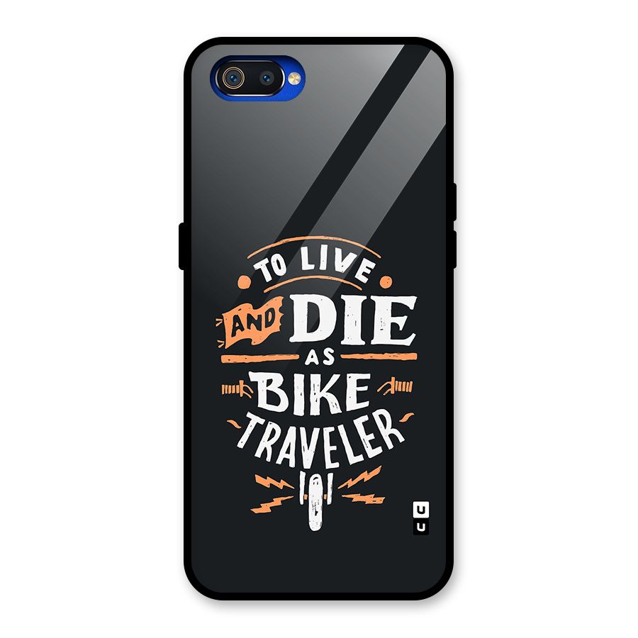 Bike Traveler Glass Back Case for Realme C2