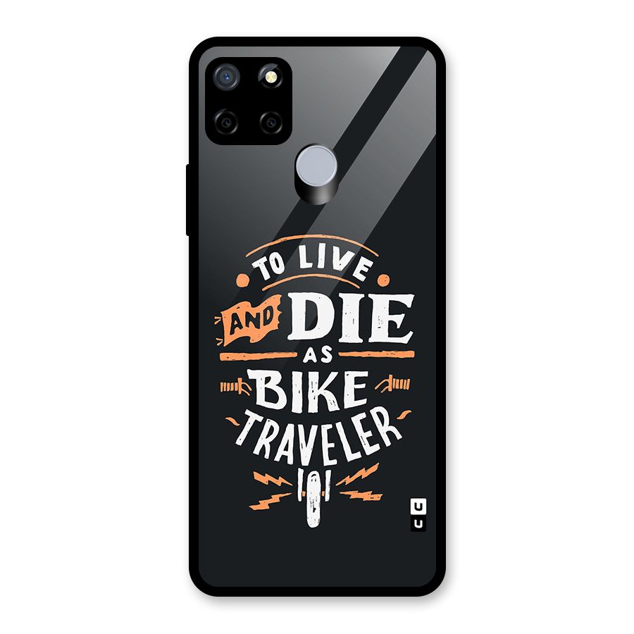 Bike Traveler Glass Back Case for Realme Narzo 30A