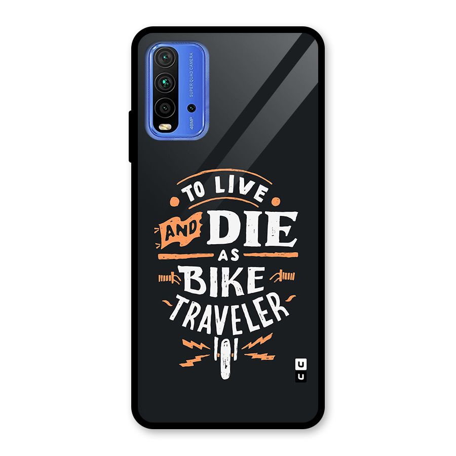 Bike Traveler Glass Back Case for Redmi 9 Power