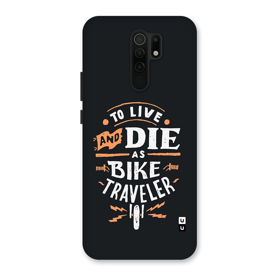 Bike Traveler Glass Back Case for Redmi 9 Prime
