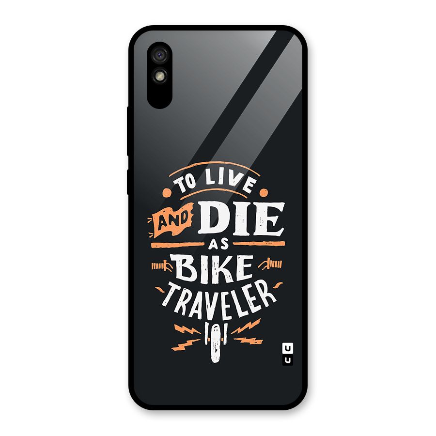 Bike Traveler Glass Back Case for Redmi 9i