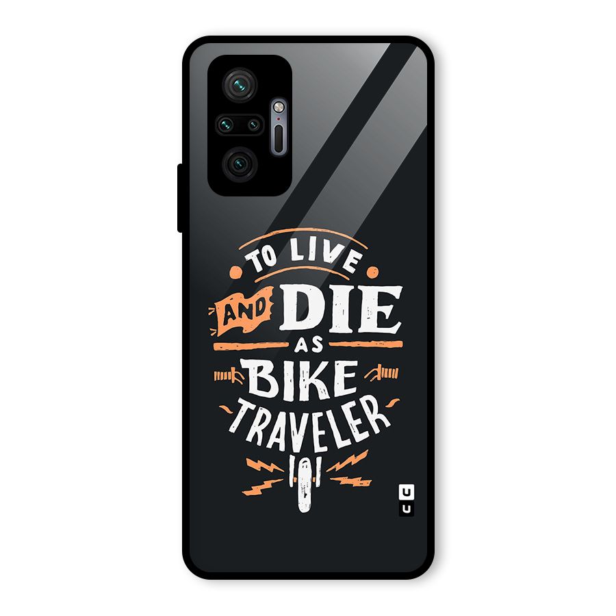 Bike Traveler Glass Back Case for Redmi Note 10 Pro Max