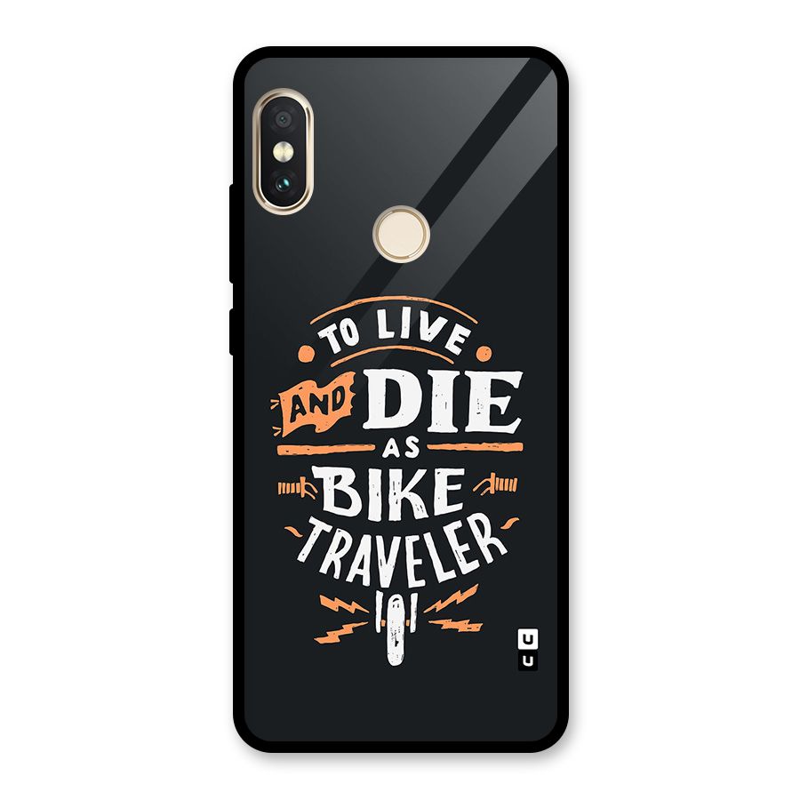 Bike Traveler Glass Back Case for Redmi Note 5 Pro