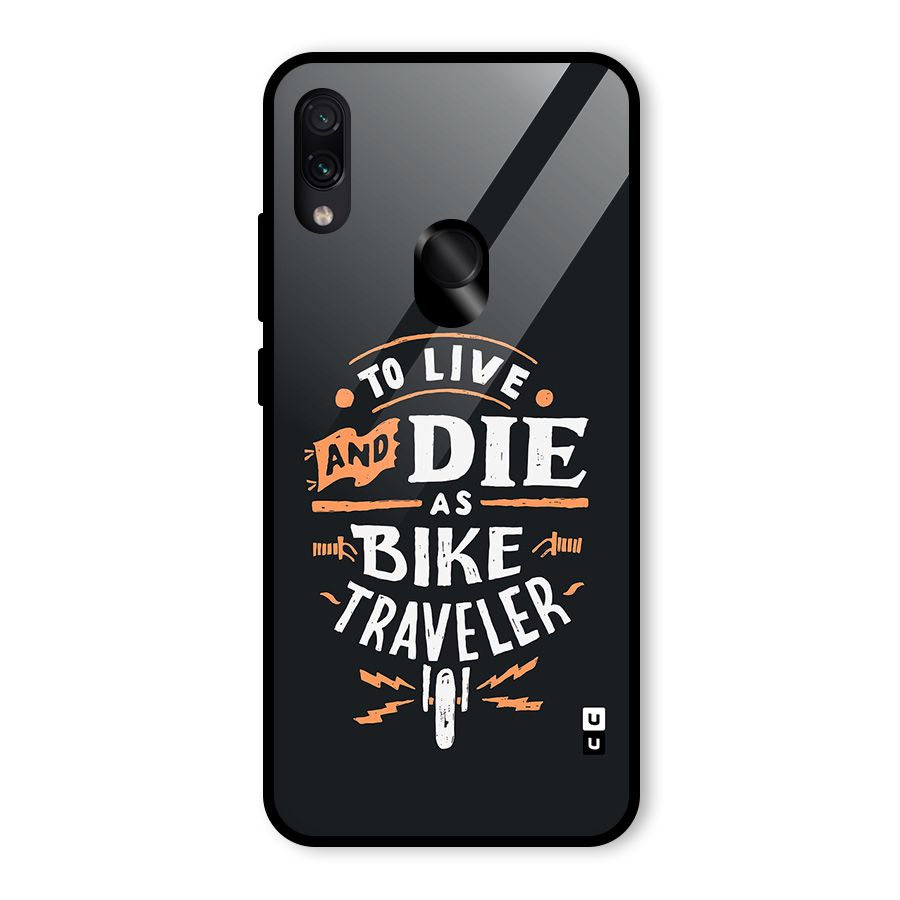 Bike Traveler Glass Back Case for Redmi Note 7 Pro