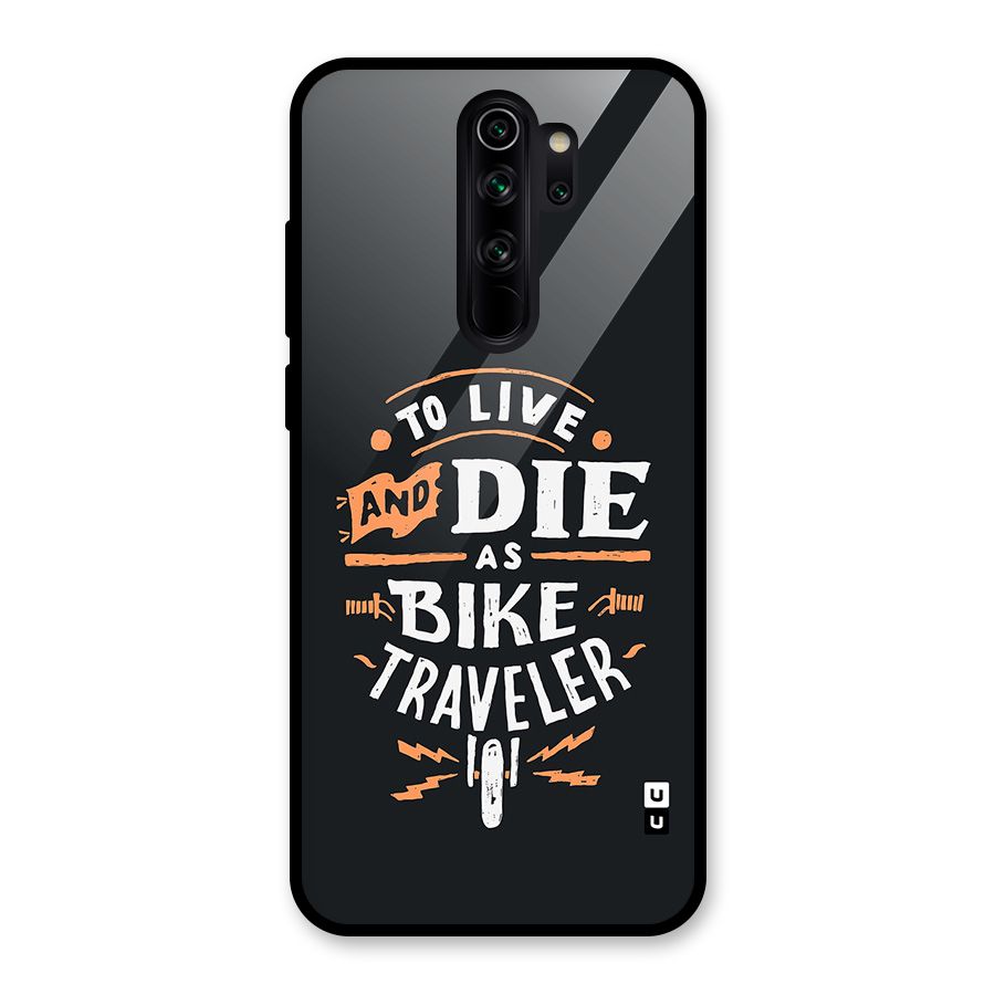 Bike Traveler Glass Back Case for Redmi Note 8 Pro