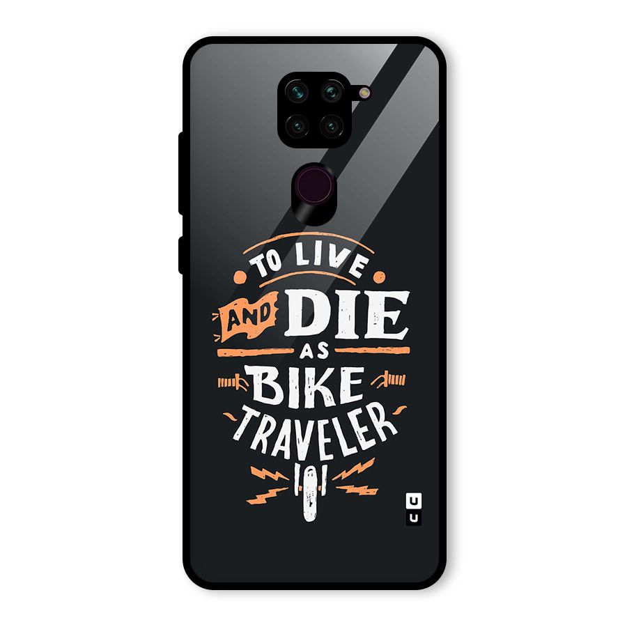 Bike Traveler Glass Back Case for Redmi Note 9