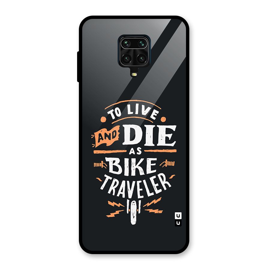 Bike Traveler Glass Back Case for Redmi Note 9 Pro Max