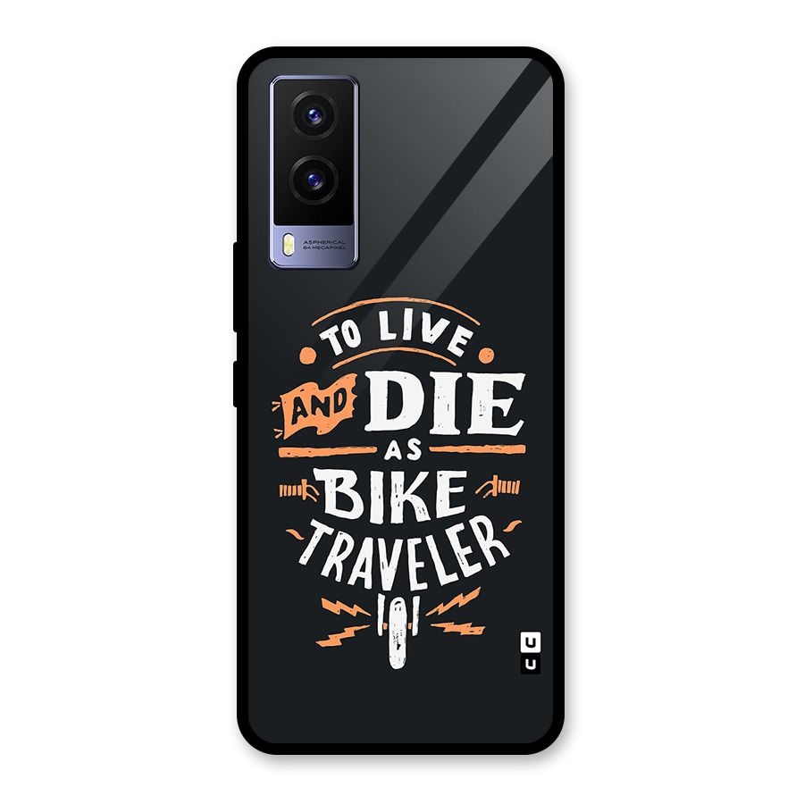 Bike Traveler Glass Back Case for Vivo V21e 5G