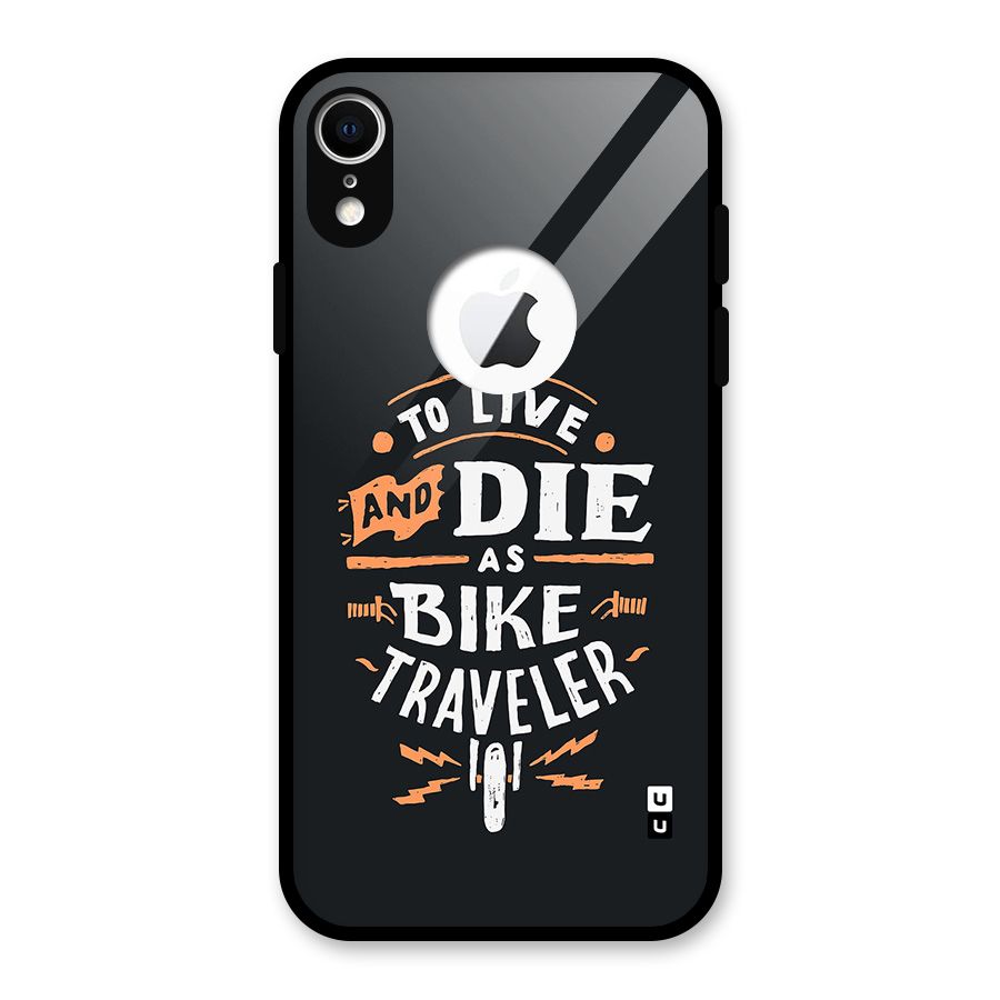 Bike Traveler Glass Back Case for iPhone XR Logo Cut