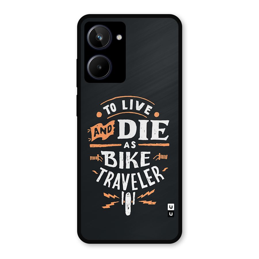 Bike Traveler Metal Back Case for Realme 10