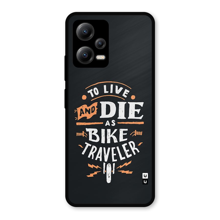 Bike Traveler Metal Back Case for Redmi Note 12 5G