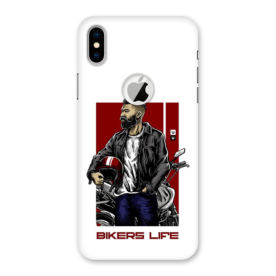 Biker Life Back Case for iPhone X Logo Cut