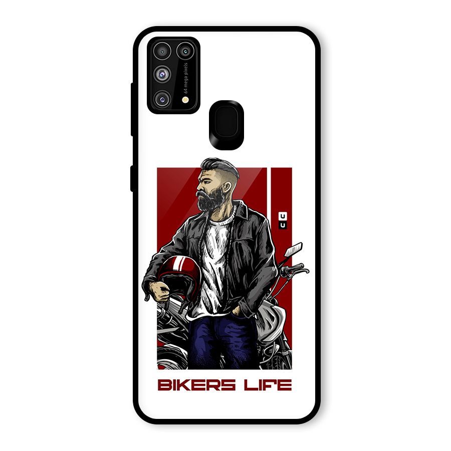 Biker Life Glass Back Case for Galaxy F41