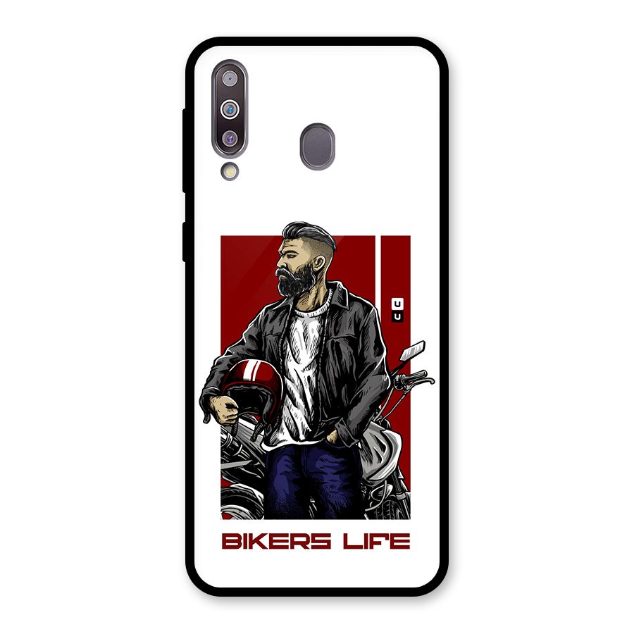 Biker Life Glass Back Case for Galaxy M30