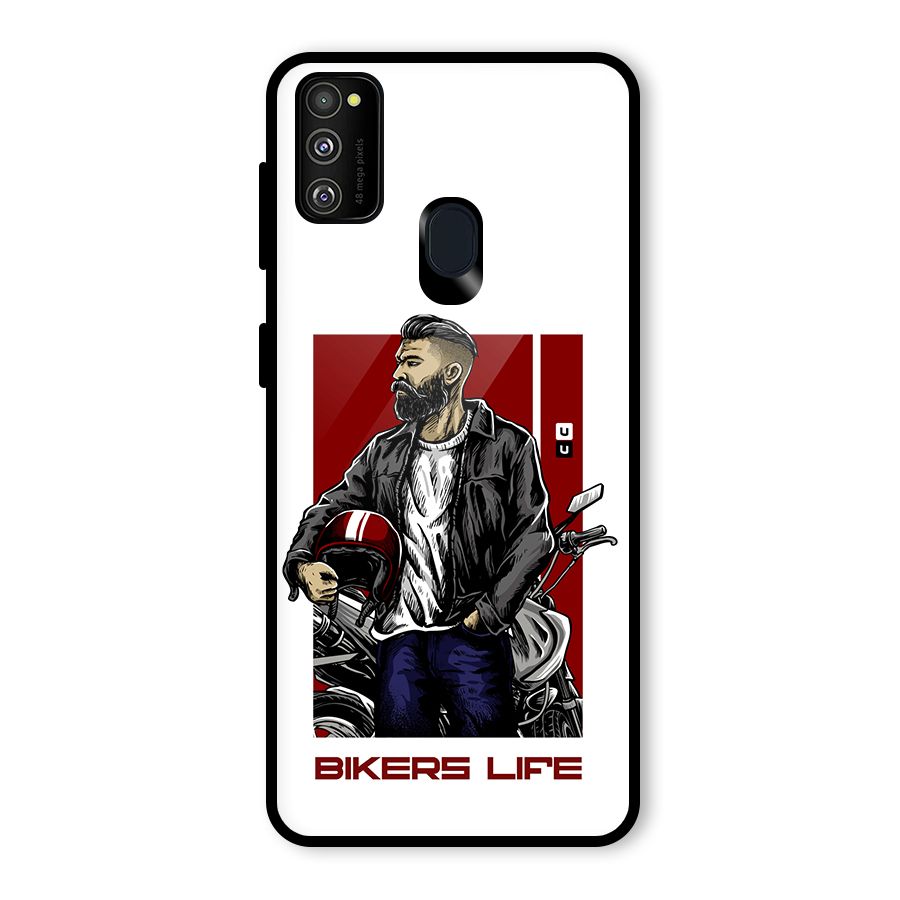 Biker Life Glass Back Case for Galaxy M30s