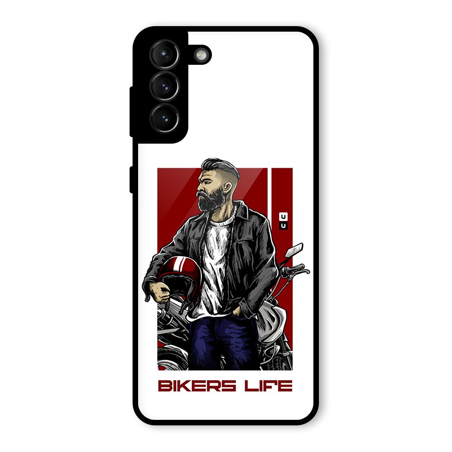 Biker Life Glass Back Case for Galaxy S21 Plus