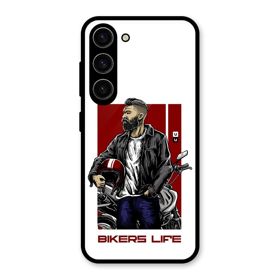 Biker Life Glass Back Case for Galaxy S23