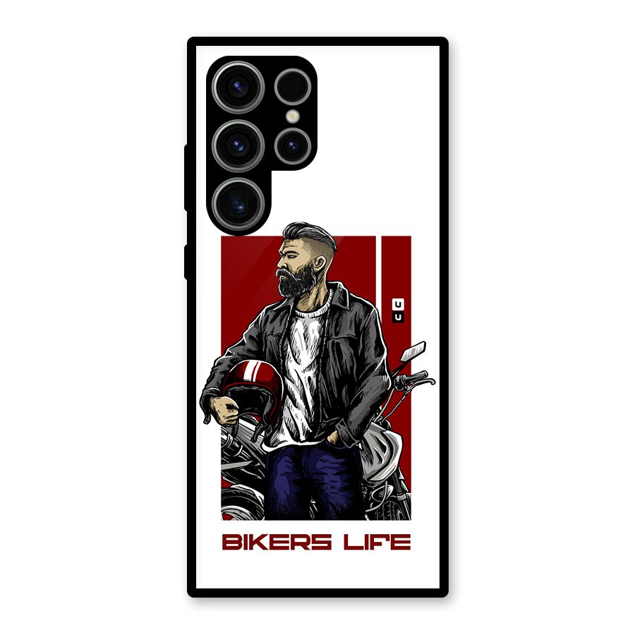 Biker Life Glass Back Case for Galaxy S23 Ultra