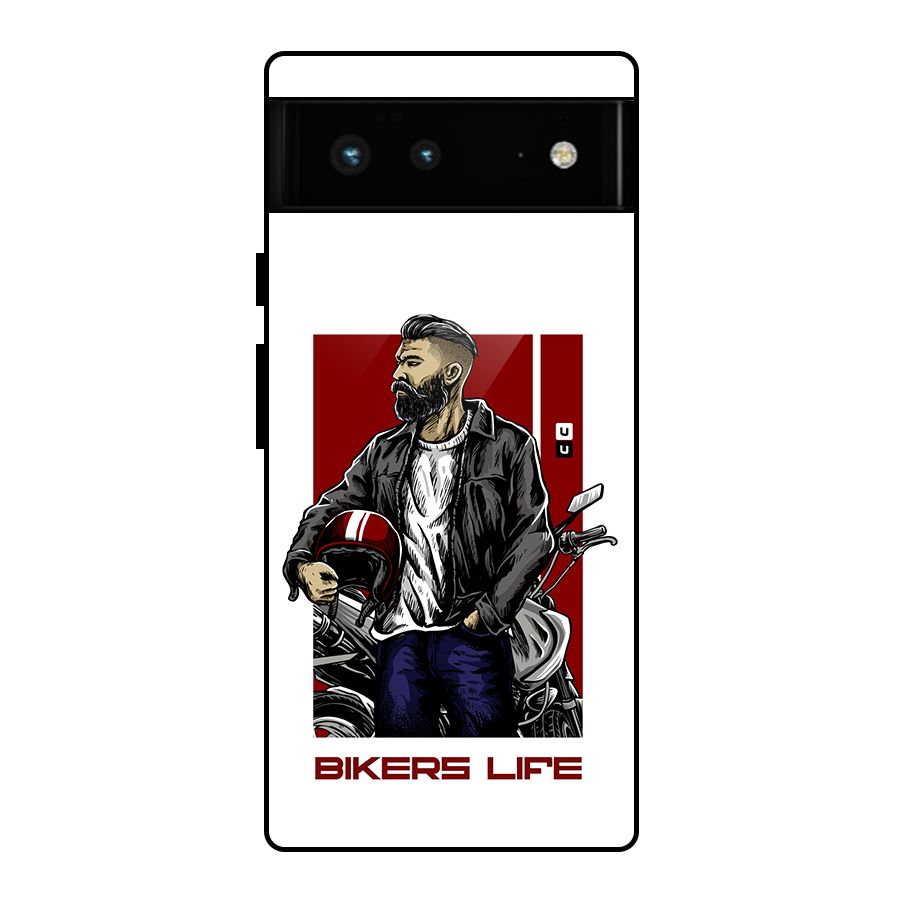 Biker Life Glass Back Case for Google Pixel 6