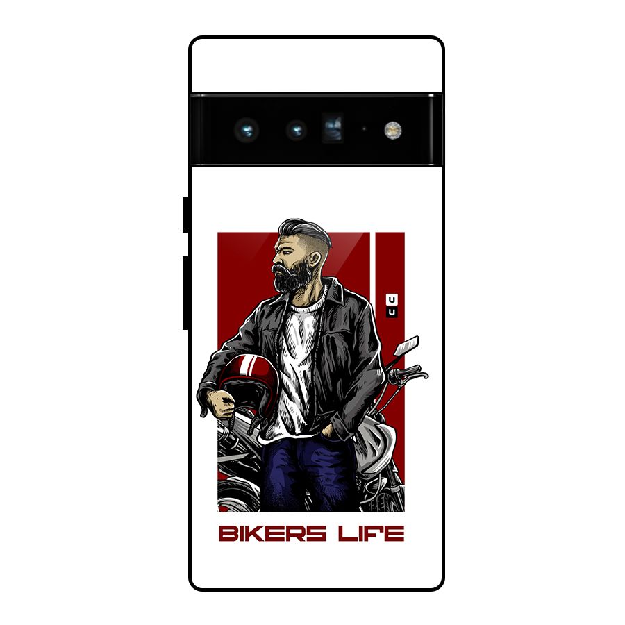 Biker Life Glass Back Case for Google Pixel 6 Pro