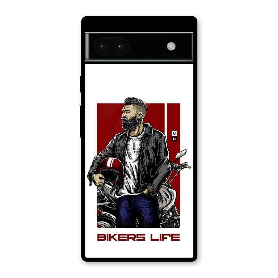 Biker Life Glass Back Case for Google Pixel 6a