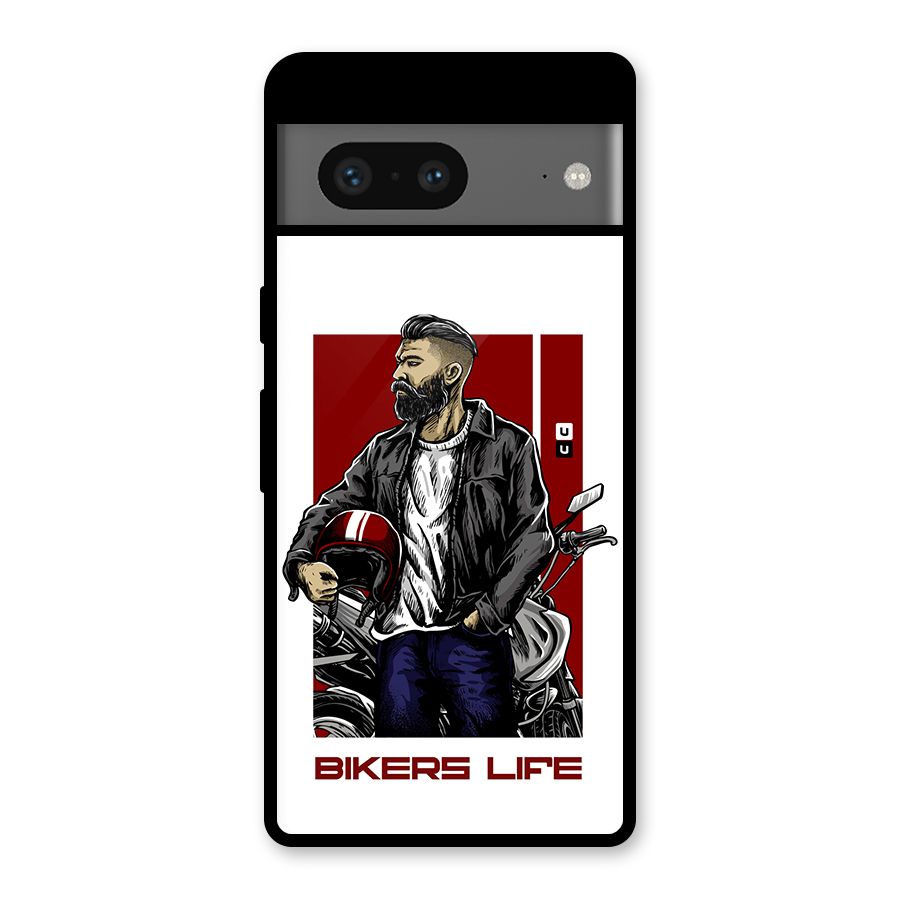 Biker Life Glass Back Case for Google Pixel 7