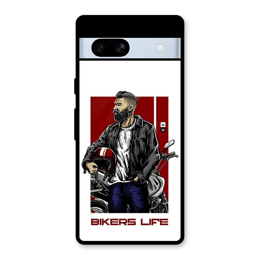 Biker Life Glass Back Case for Google Pixel 7a