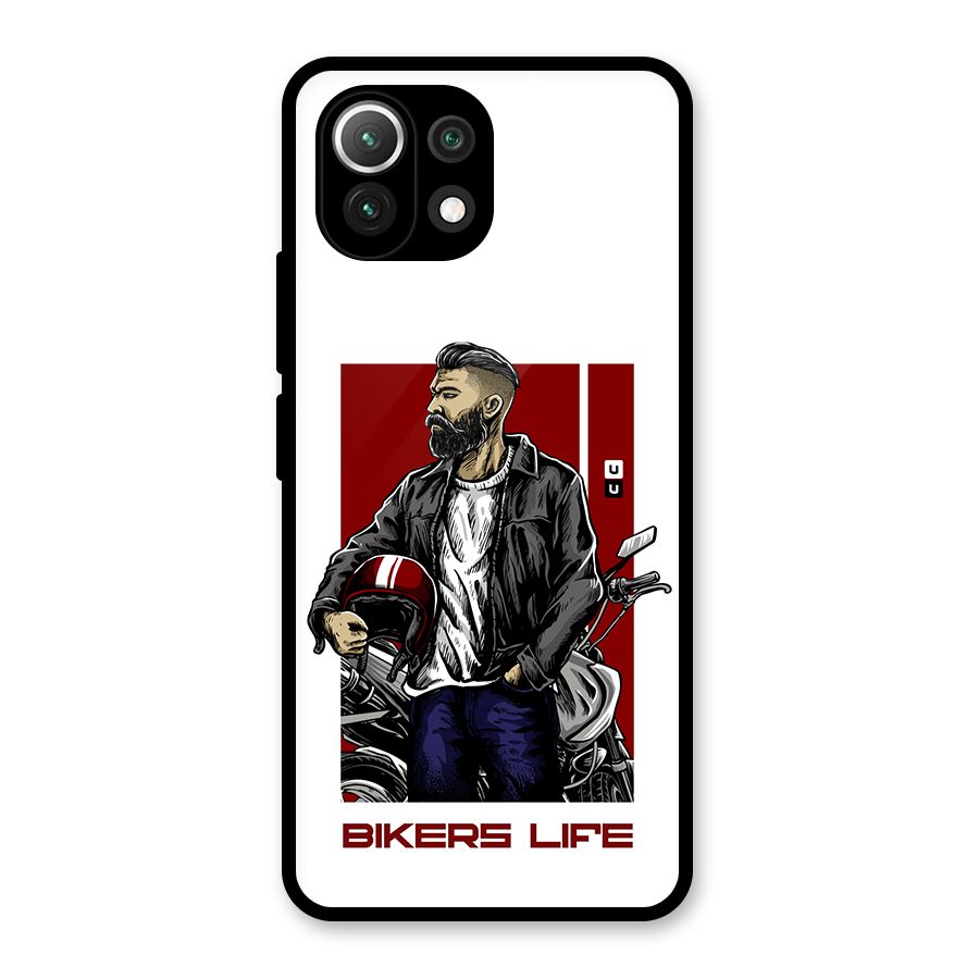 Biker Life Glass Back Case for Mi 11 Lite NE 5G