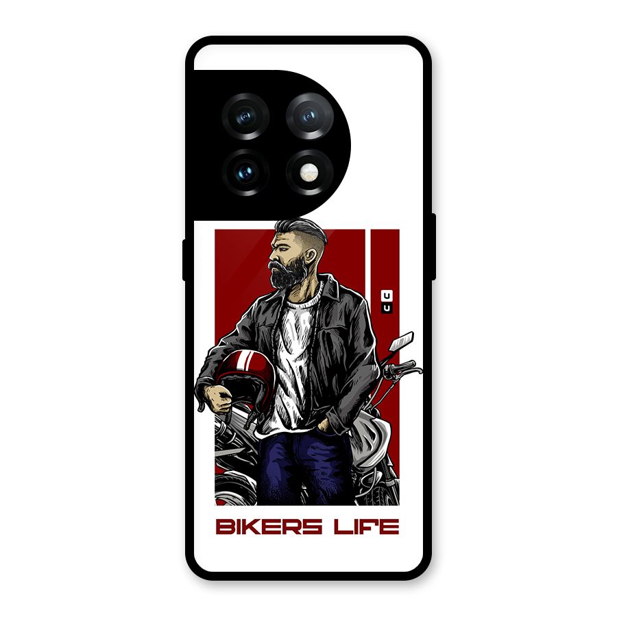 Biker Life Glass Back Case for OnePlus 11
