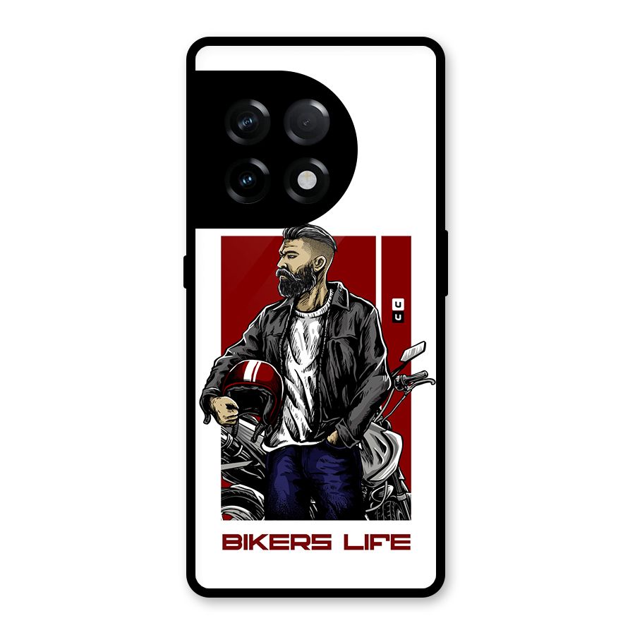 Biker Life Glass Back Case for OnePlus 11R