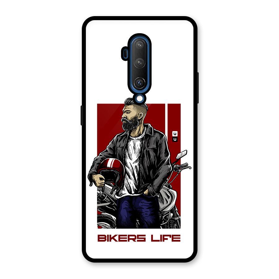 Biker Life Glass Back Case for OnePlus 7T Pro